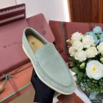 Giày Loro Piana Summer Walk Loafer Suede Shamrock Best Quality