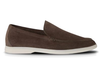 Giày Loro Piana Summer Walk Loafer Suede Warm Gray Best Quality