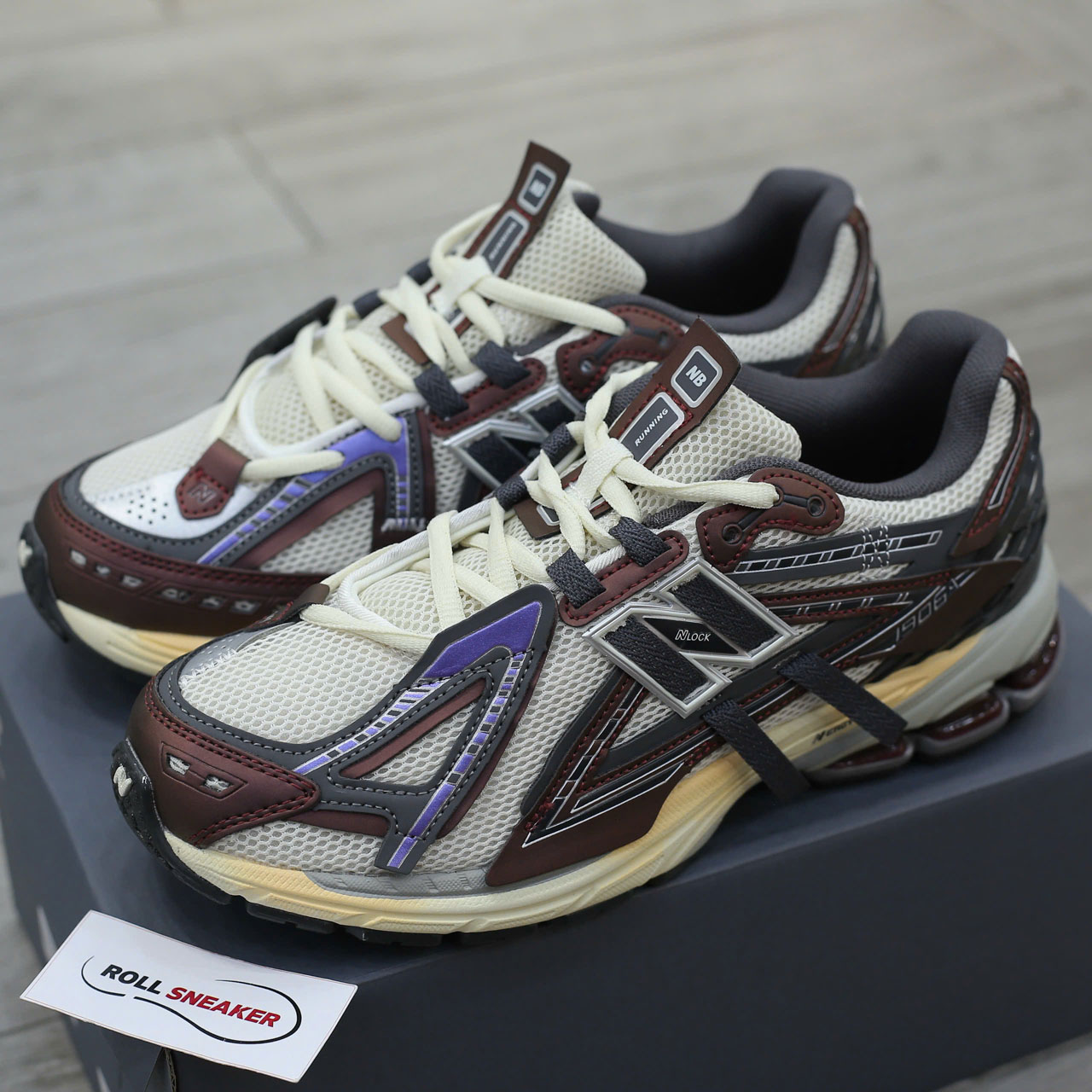 Giày New Balance 1906A 'Grey Burgundy White' Like Auth