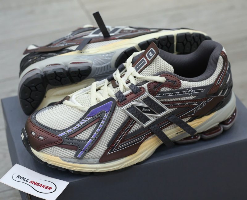 Giày New Balance 1906A 'Grey Burgundy White' Like Auth