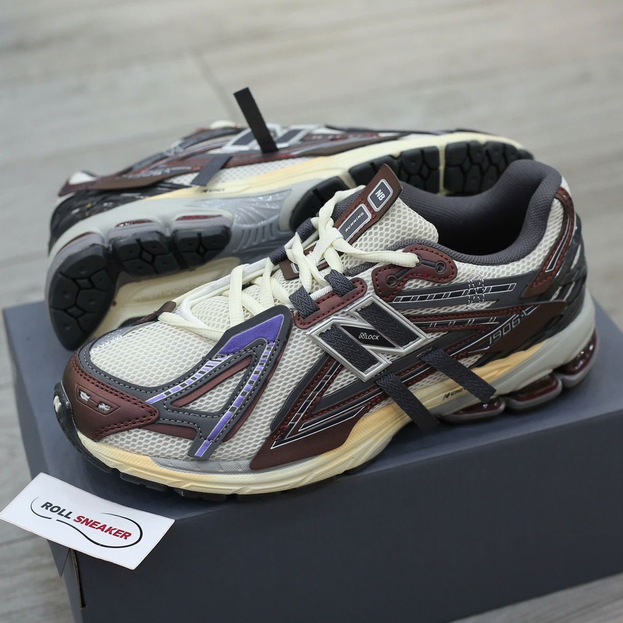 Giày New Balance 1906A 'Grey Burgundy White' Like Auth