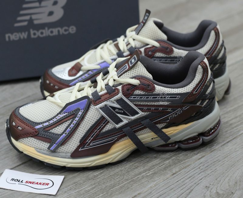 Giày New Balance 1906A 'Grey Burgundy White' Like Auth