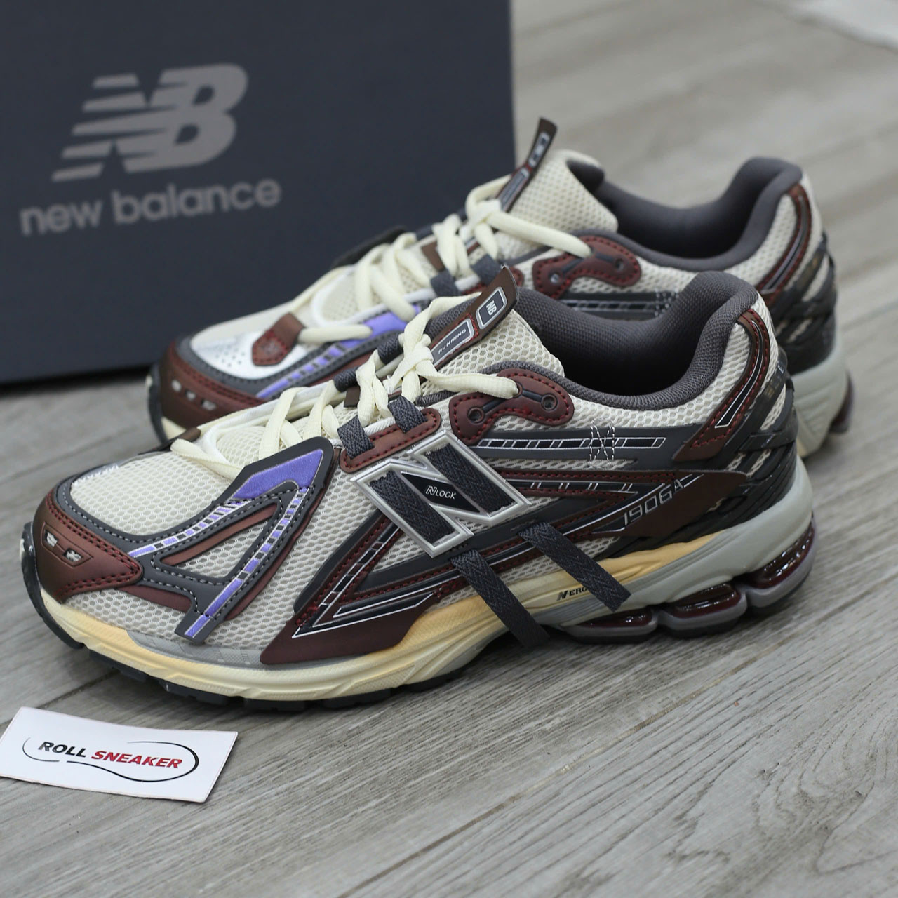 Giày New Balance 1906A 'Grey Burgundy White' Like Auth