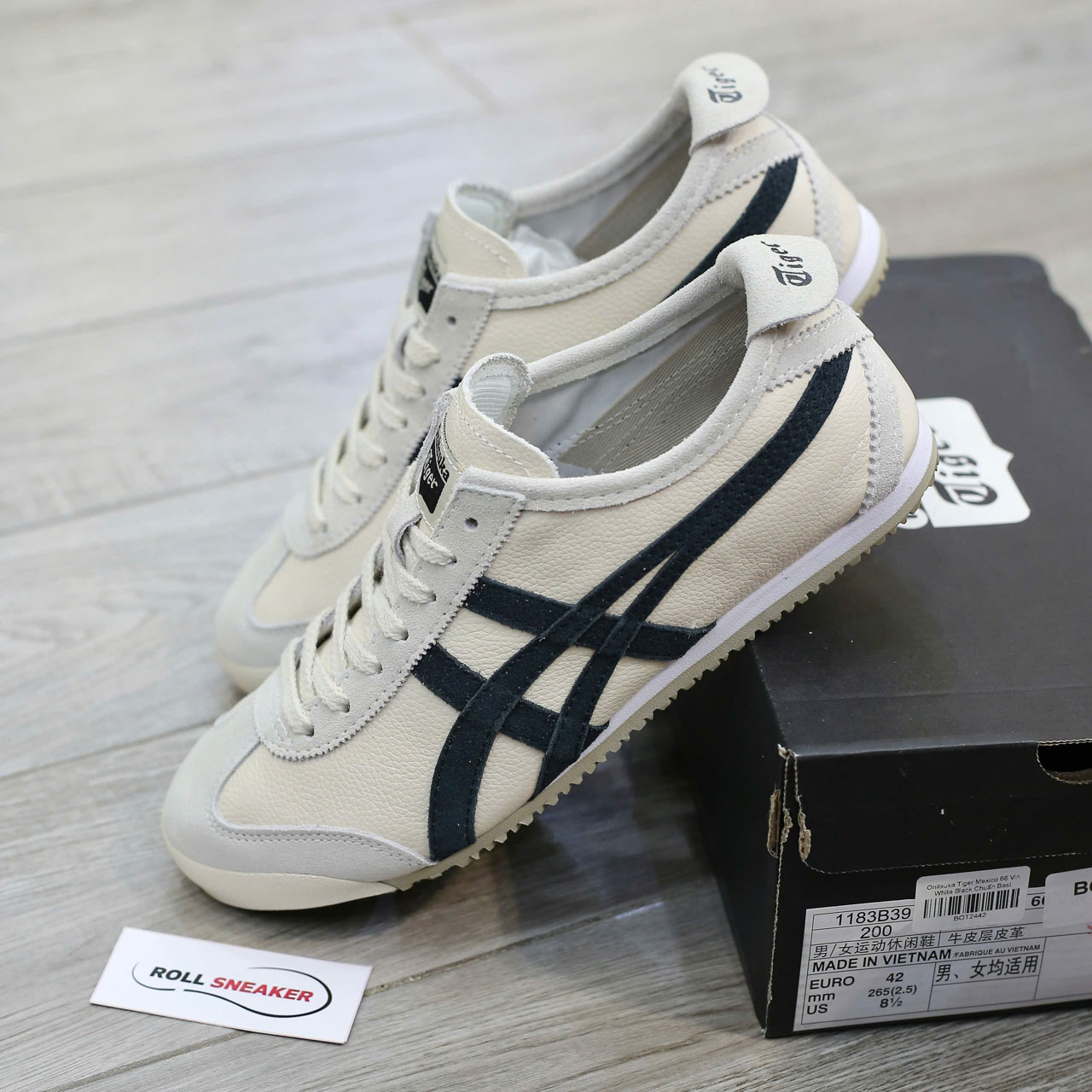 Giày Onitsuka Tiger Mexico 66 Vin White Black Best Quality