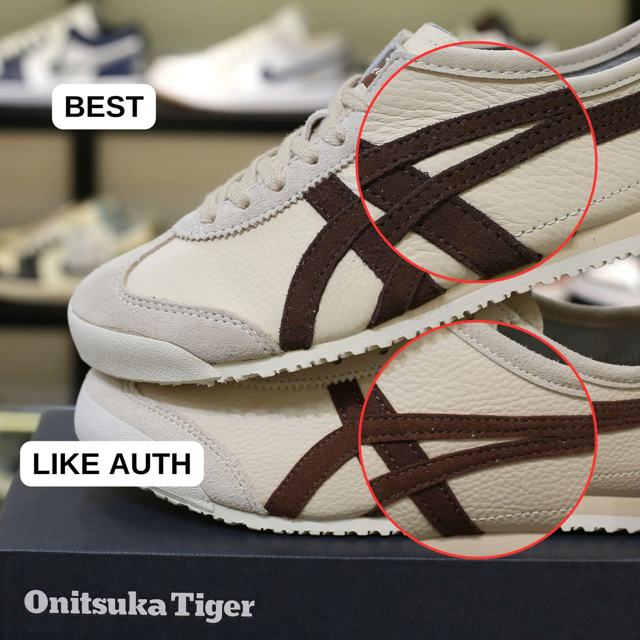 So sánh Giày Onitsuka Tiger Mexico 66 ‘Beige Suede Brown’