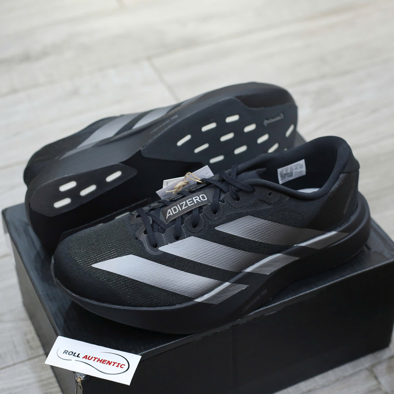 Giày Adidas Adizero Evo SL ‘Black Iron Metallic’ Real