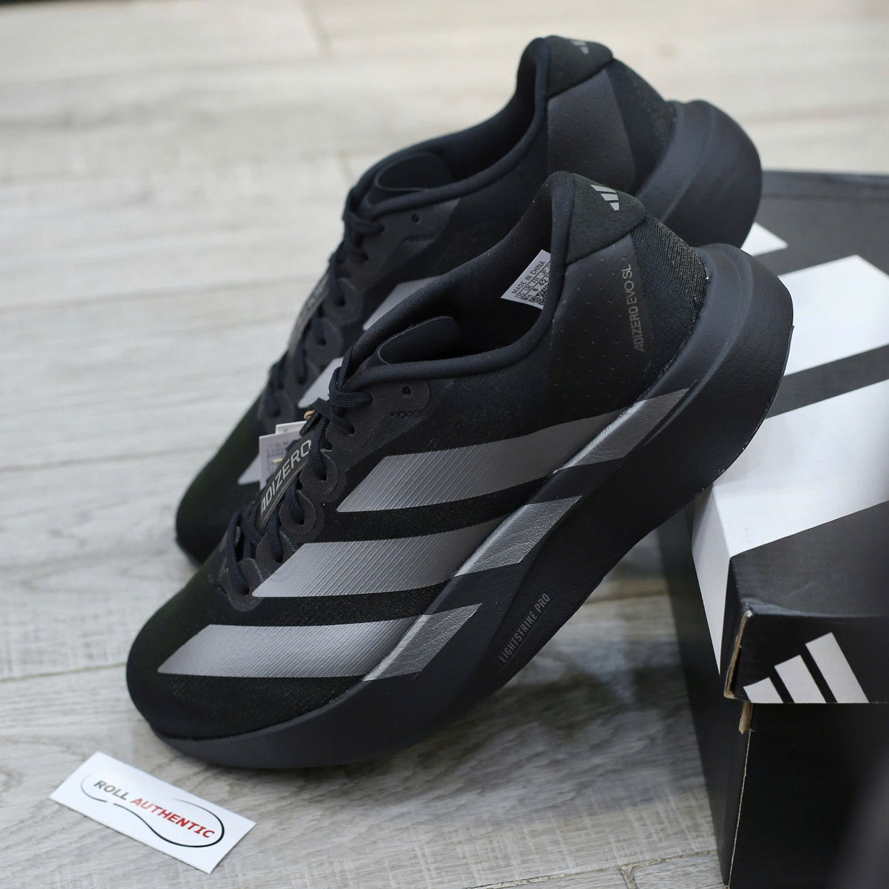 Giày Adidas Adizero Evo SL ‘Black Iron Metallic’ Real