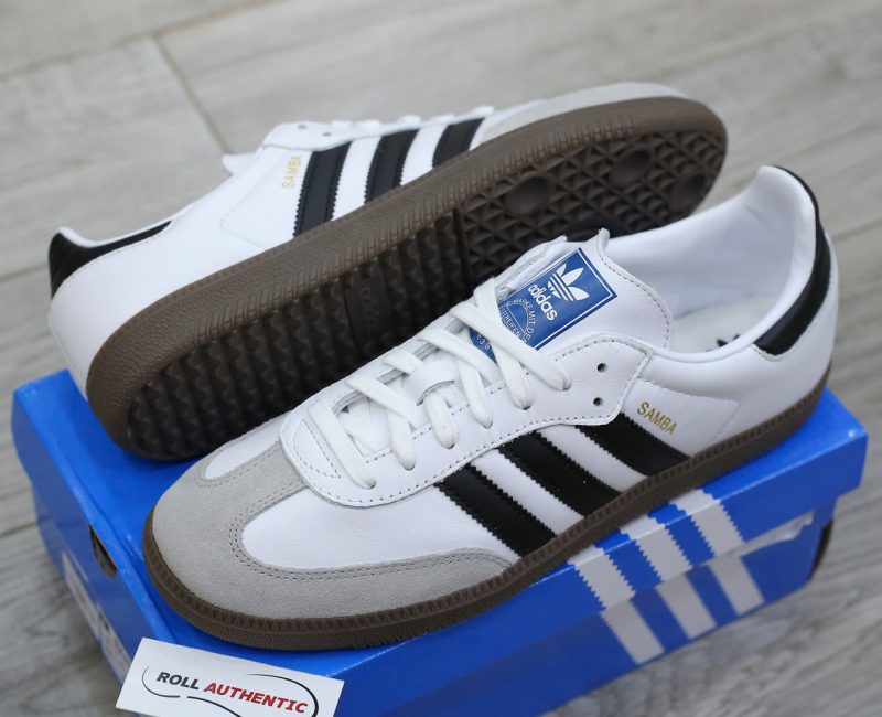 Giày Adidas Samba OG Cloud White Core Black Real