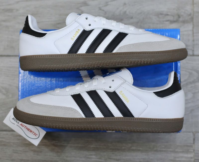 Giày Adidas Samba OG Cloud White Core Black Real