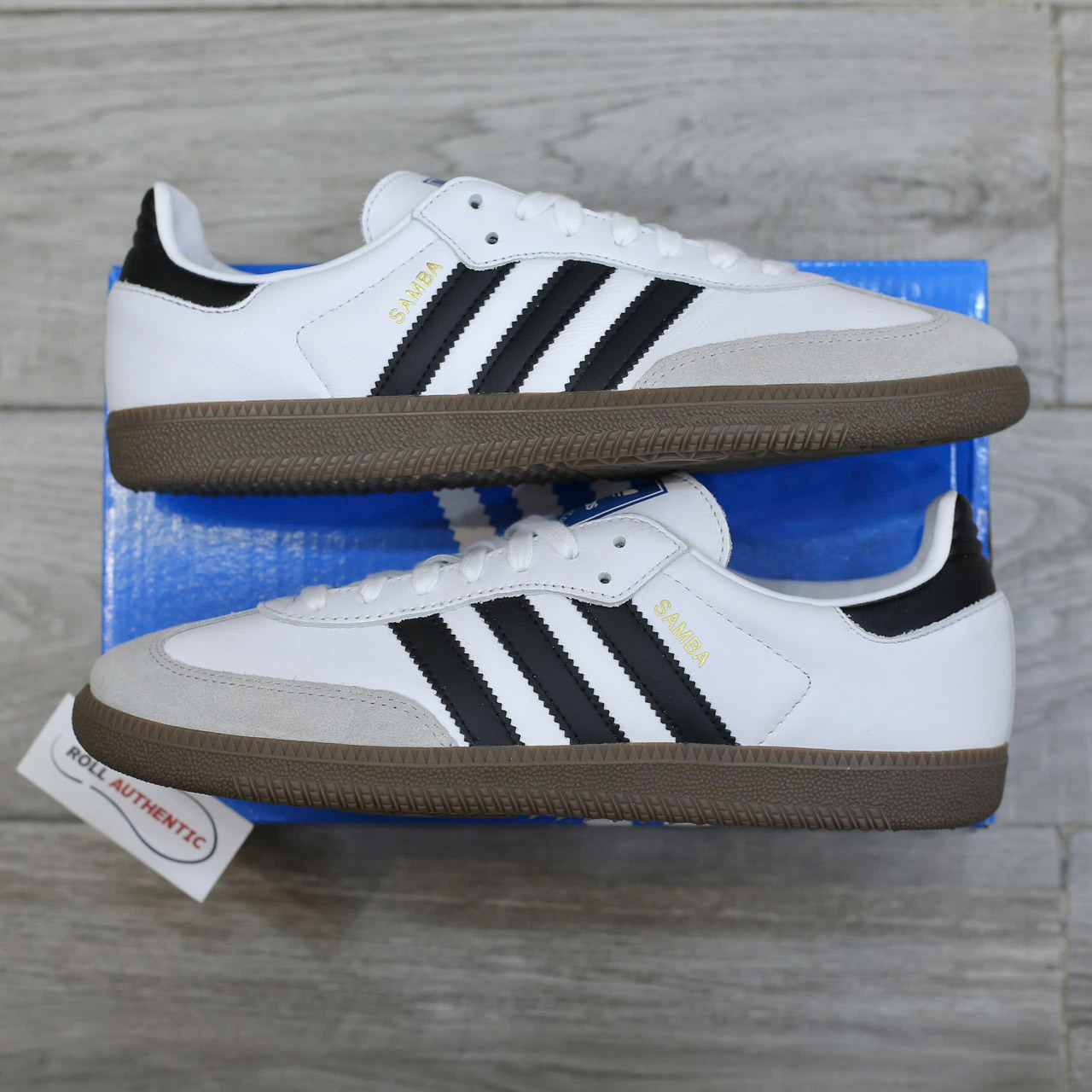 Giày Adidas Samba OG Cloud White Core Black Real