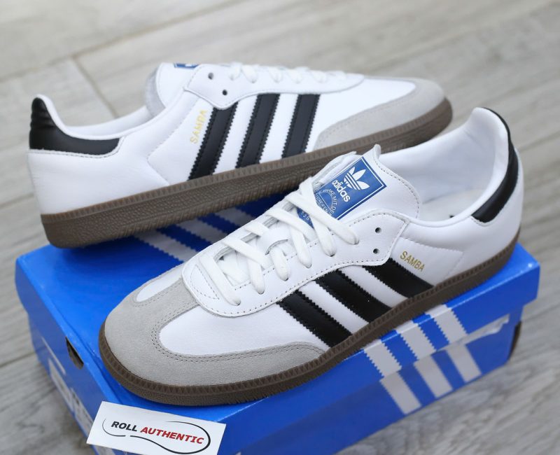 Giày Adidas Samba OG Cloud White Core Black Real