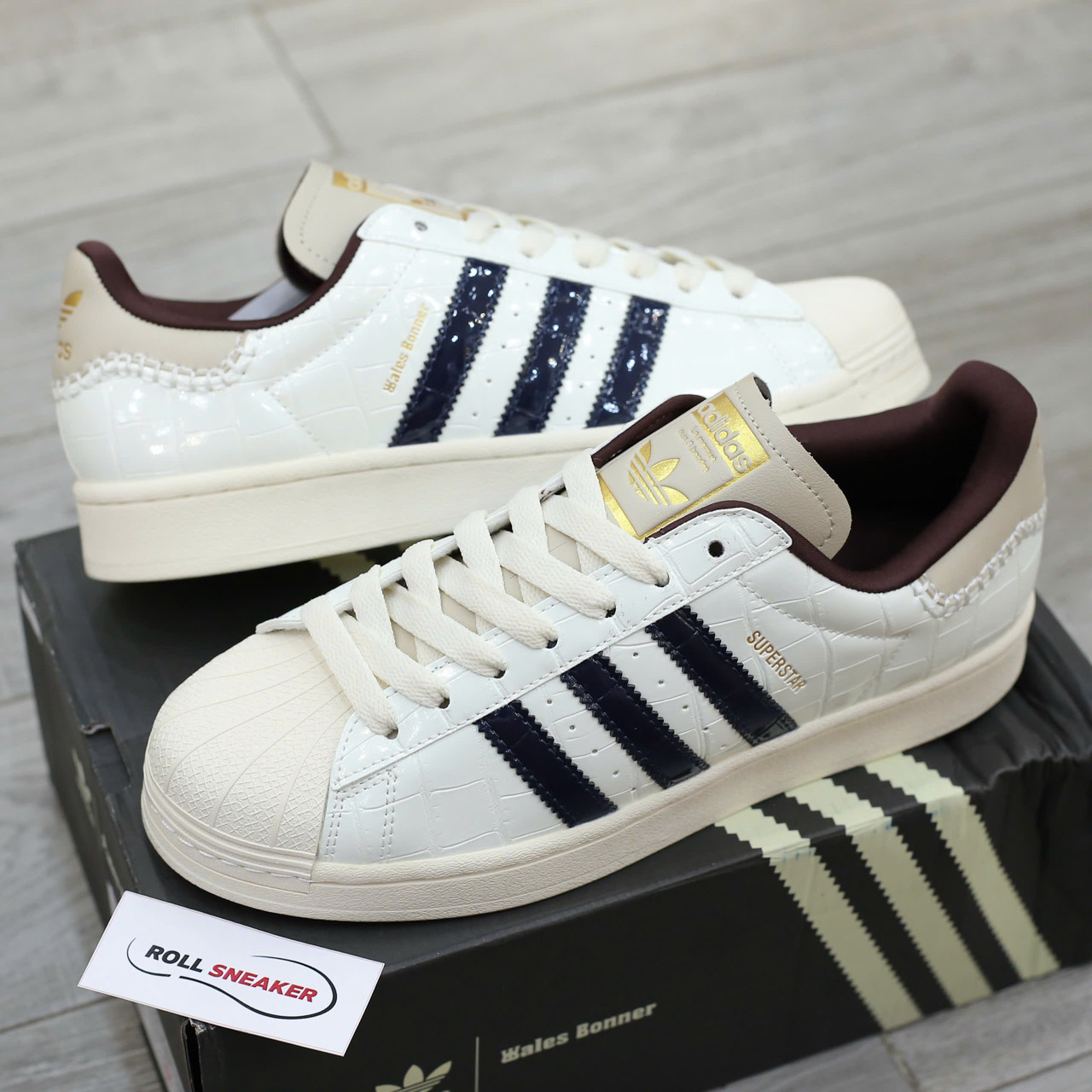 Giày Adidas x Wales Bonner Superstar ‘Ivory Black’ Best Quality