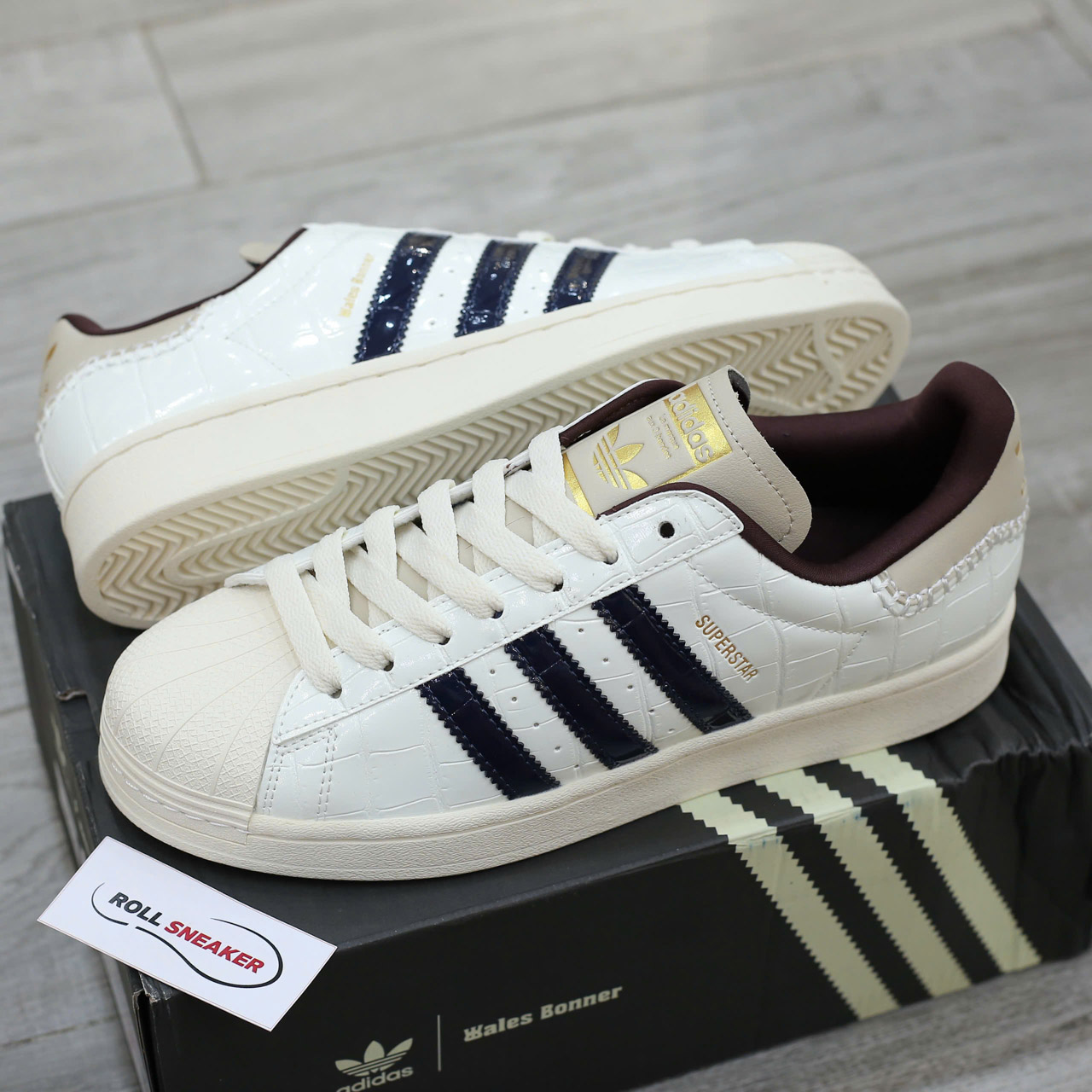 Giày Adidas x Wales Bonner Superstar ‘Ivory Black’ Best Quality