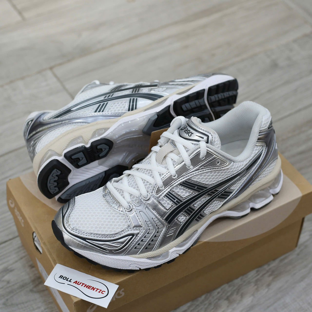 Giày ASICS Gel-Kayano 14 ‘White Graphite Grey’ Real