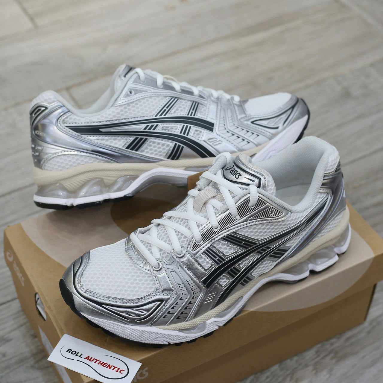 Giày ASICS Gel-Kayano 14 ‘White Graphite Grey’ Real