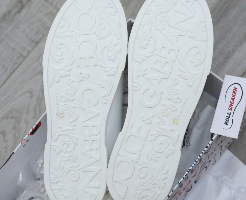 Giày Dolce & Gabbana Calfskin Nappa Portofino With Crown Patch 'White' Best Quality