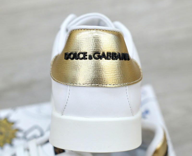 Giày Dolce & Gabbana Calfskin Nappa Portofino With Crown Patch 'White' Best Quality