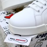 Giày Dolce & Gabbana Calfskin Nappa Portofino With Crown Patch 'White' Best Quality