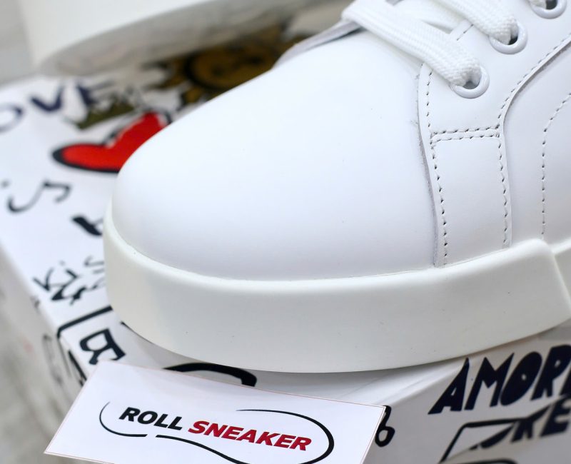 Giày Dolce & Gabbana Calfskin Nappa Portofino With Crown Patch 'White' Best Quality