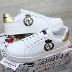 Giày Dolce & Gabbana Calfskin Nappa Portofino With Crown Patch 'White' Best Quality