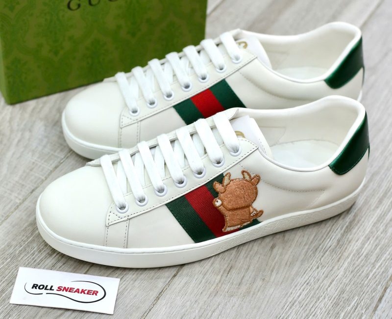 Giày Doraemon x Gucci Wmns Ace ‘Ivory Devil Patch’ Best Quality