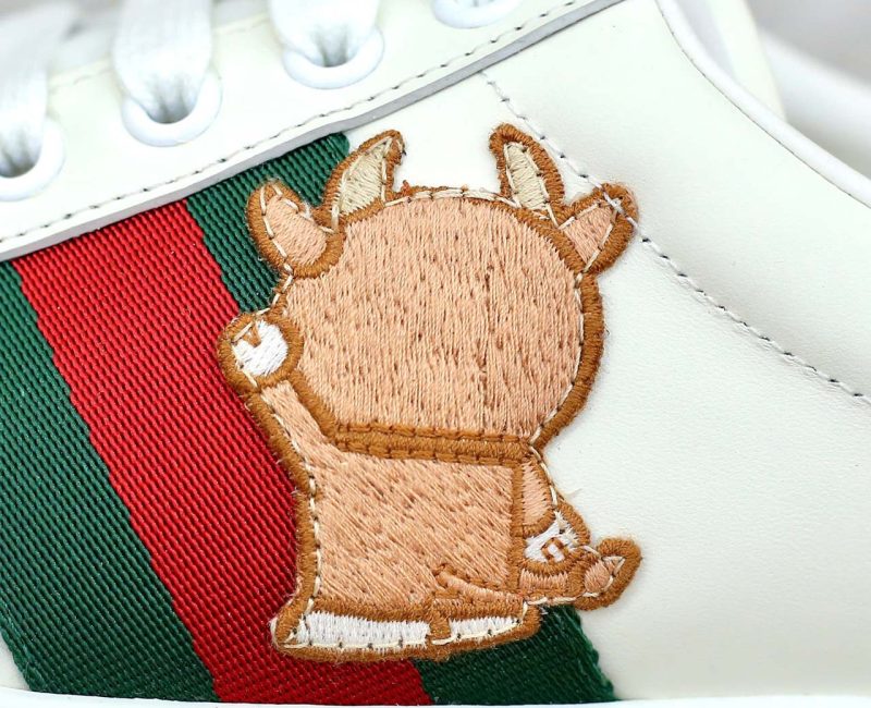 Giày Doraemon x Gucci Wmns Ace ‘Ivory Devil Patch’ Best Quality