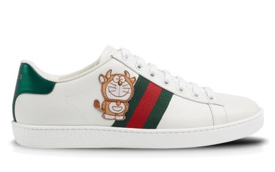 Giày Doraemon x Gucci Wmns Ace ‘Ivory Devil Patch’ Best Quality