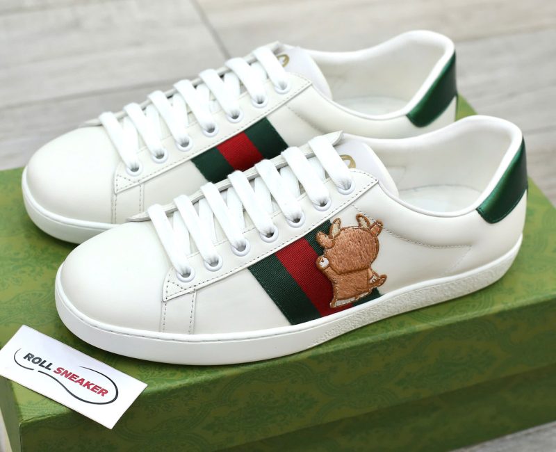Giày Doraemon x Gucci Wmns Ace ‘Ivory Devil Patch’ Best Quality