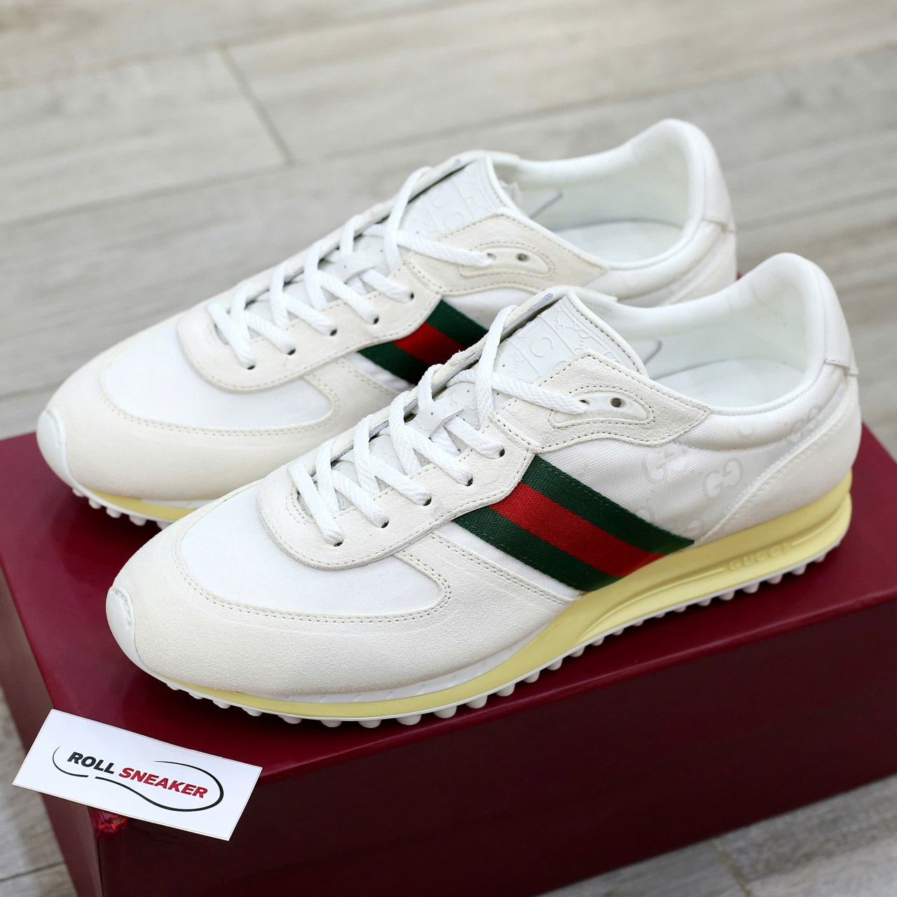 Giày Gucci Re-Motion Variation White Original GG Canvas Best Quality