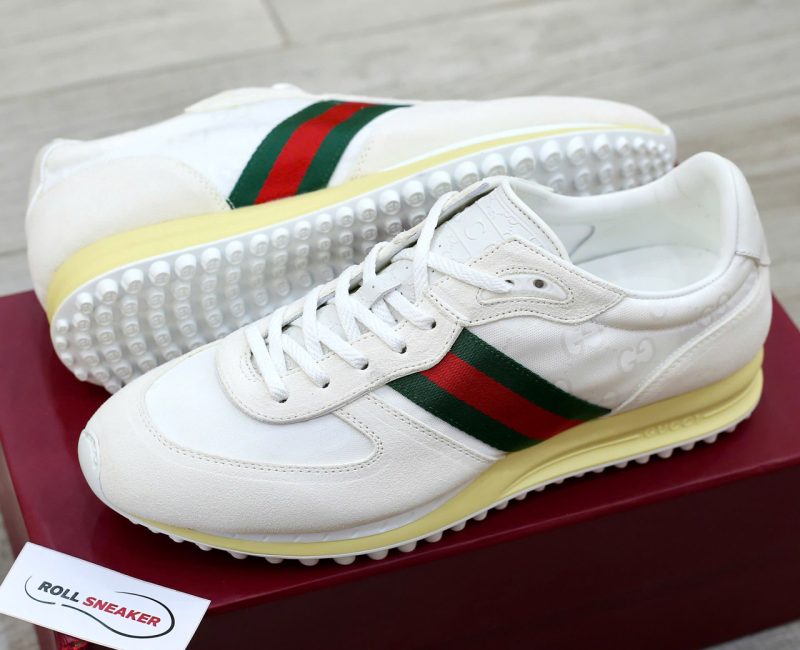 Giày Gucci Re-Motion Variation White Original GG Canvas Best Quality