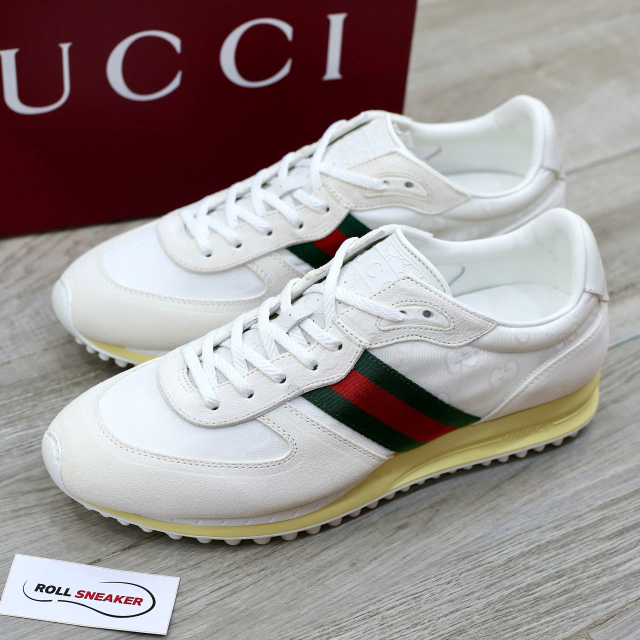 Giày Gucci Re-Motion Variation White Original GG Canvas Best Quality