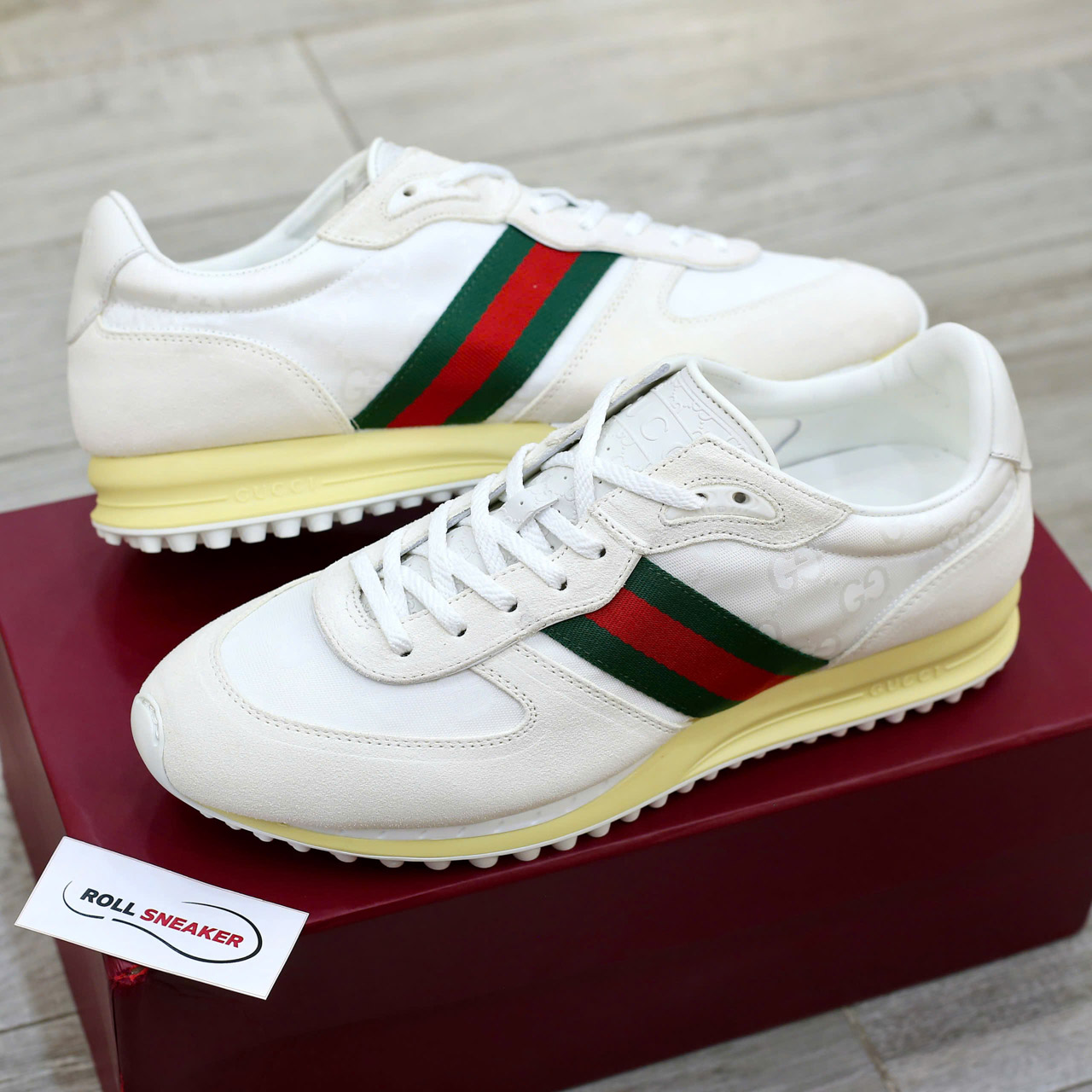 Giày Gucci Re-Motion Variation White Original GG Canvas Best Quality