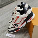 Giày LV Trainer Signature White Black Red Calfskin Best Quality