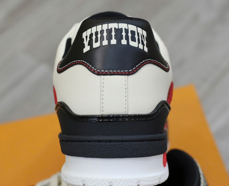 Giày LV Trainer Signature White Black Red Calfskin Best Quality