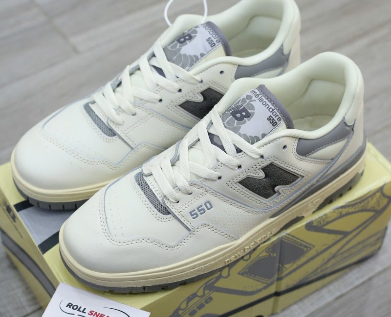 Giày New Balance Aime Leon Dore x 550 Silver White Best Quality