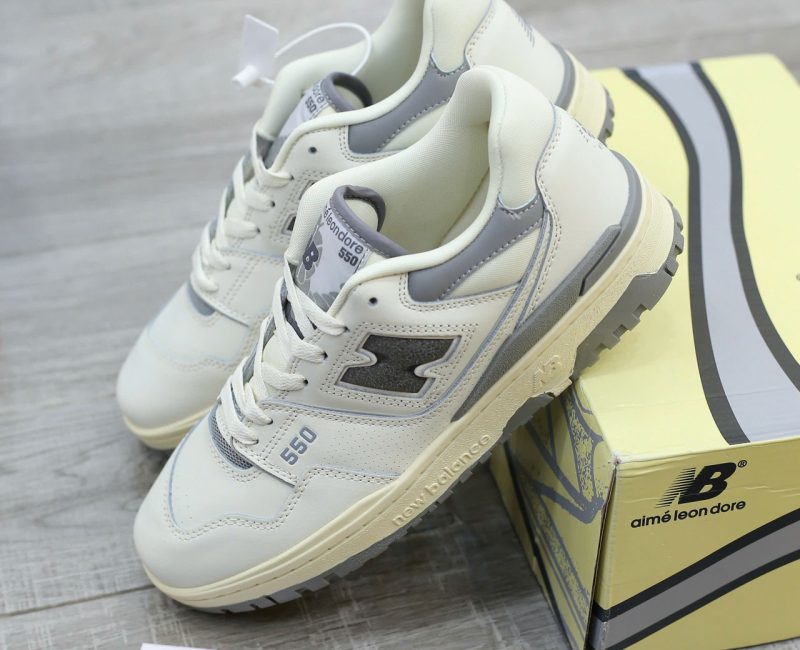 Giày New Balance Aime Leon Dore x 550 Silver White Best Quality