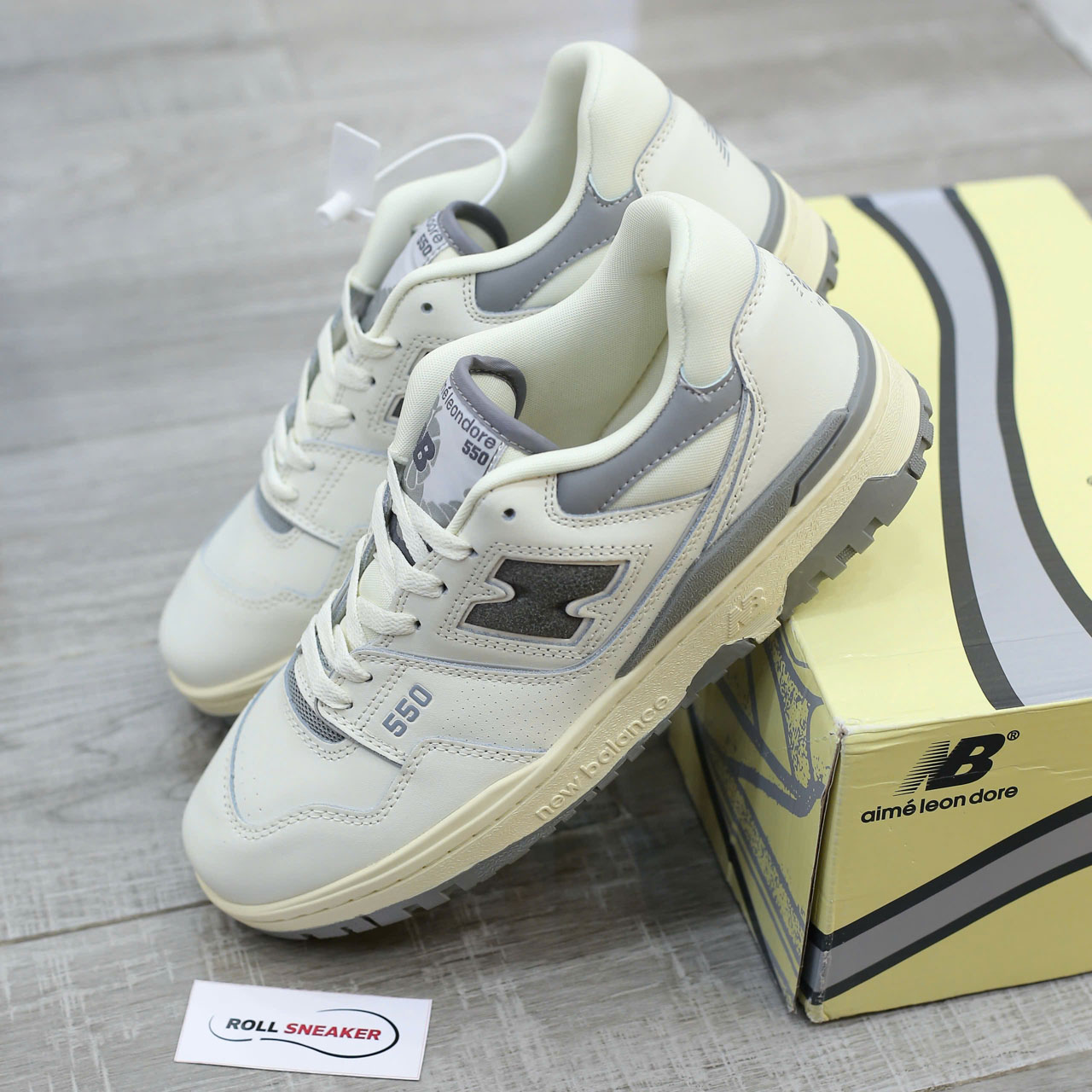 Giày New Balance Aime Leon Dore x 550 Silver White Best Quality