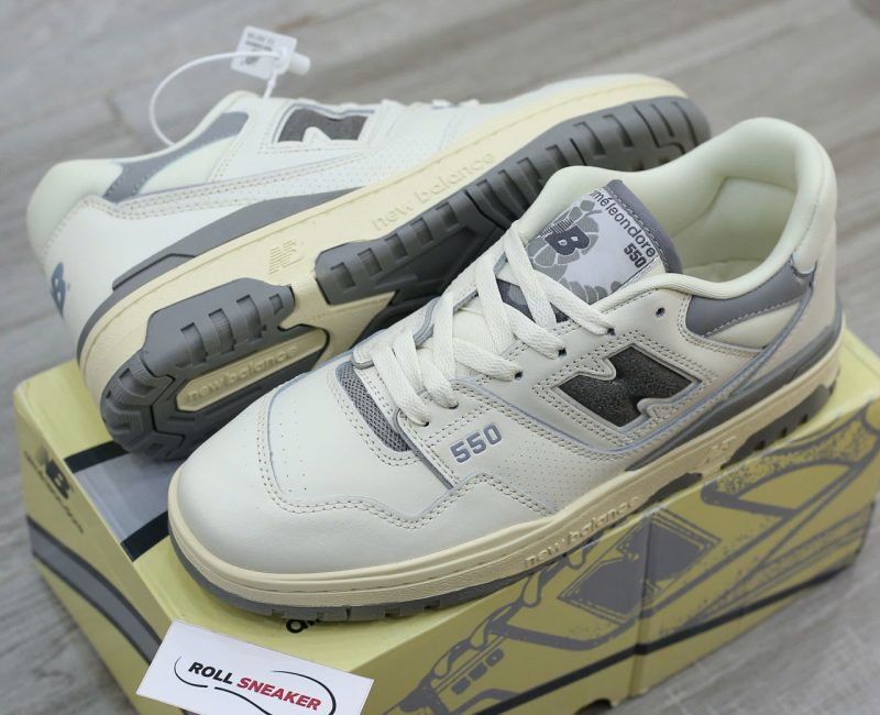 Giày New Balance Aime Leon Dore x 550 Silver White Best Quality