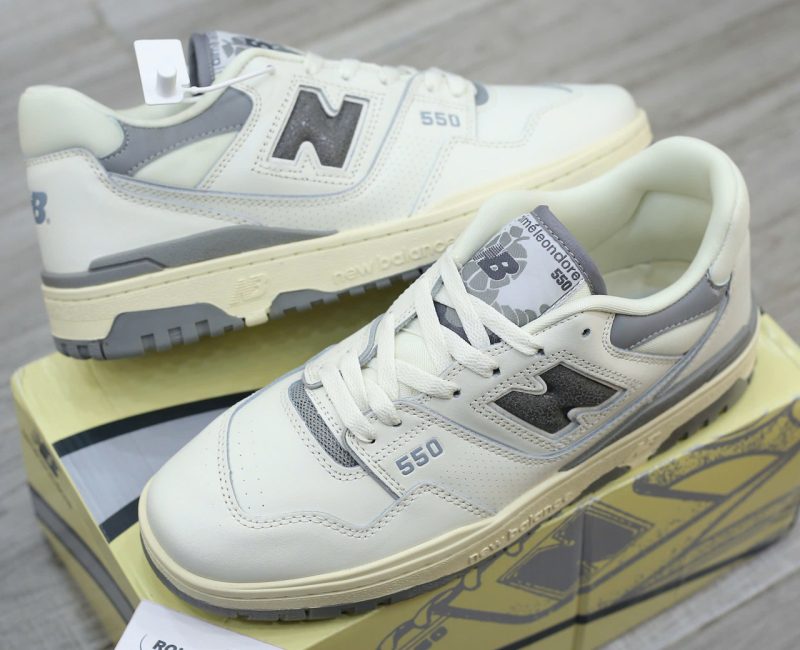Giày New Balance Aime Leon Dore x 550 Silver White Best Quality
