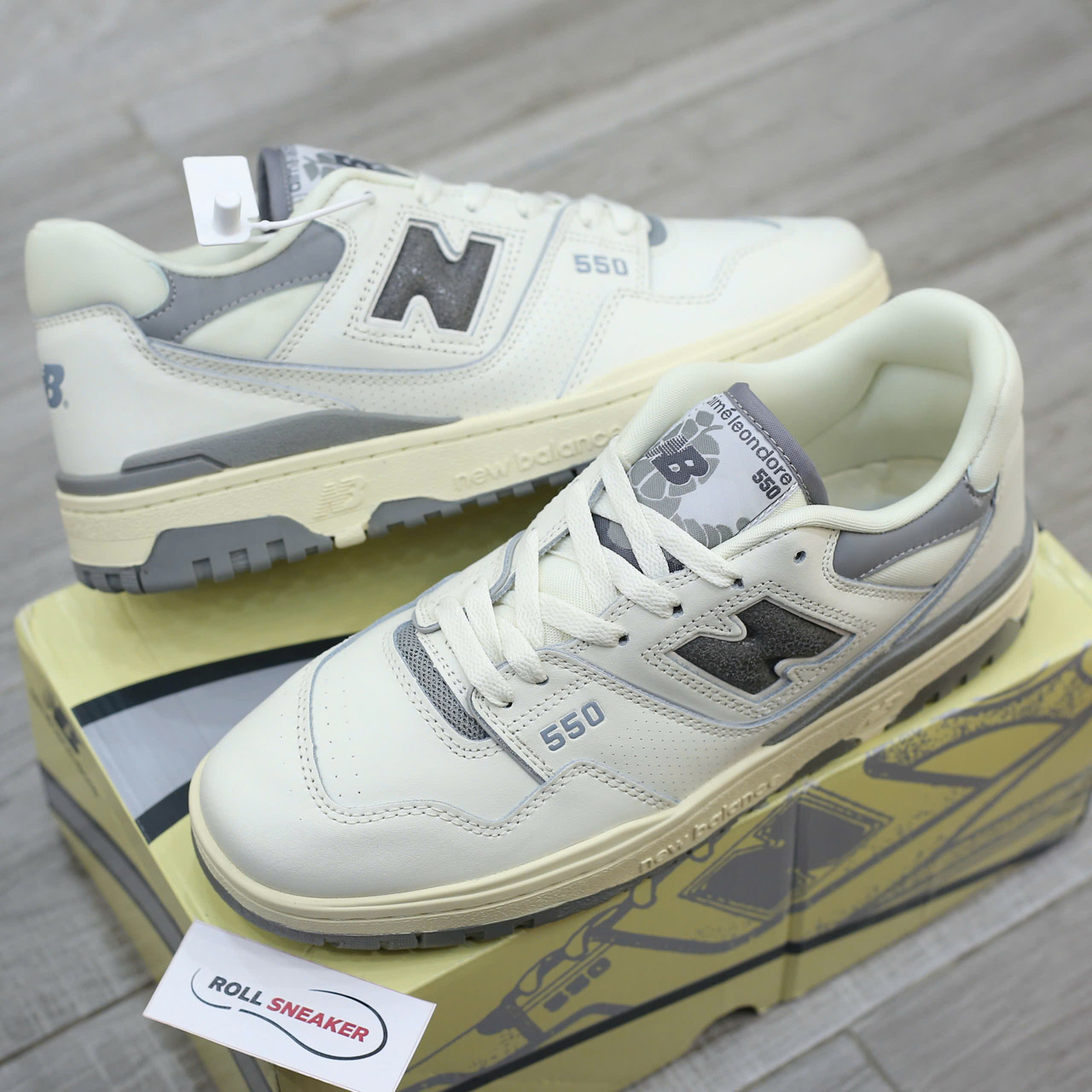 Giày New Balance Aime Leon Dore x 550 Silver White Best Quality
