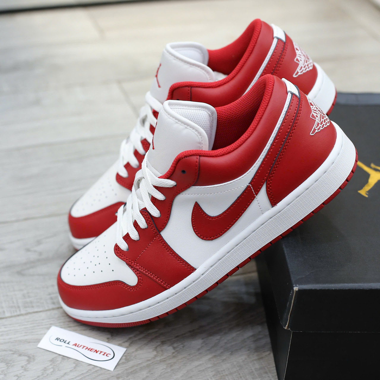 Giày Nike Air Jordan 1 Low Gym Red White Real
