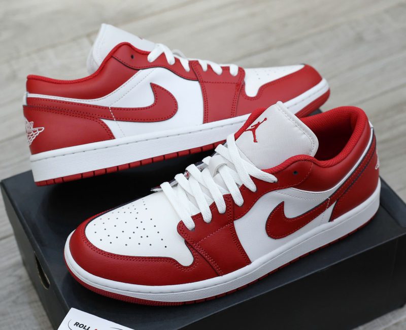 Giày Nike Air Jordan 1 Low Gym Red White Real