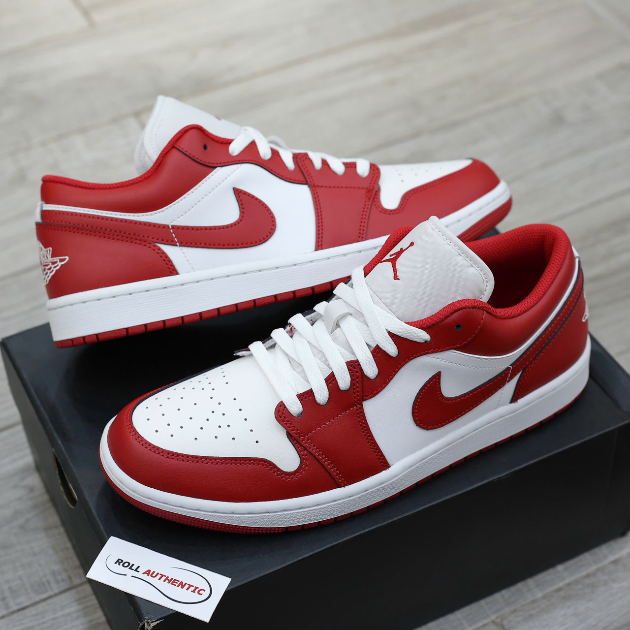 Giày Nike Air Jordan 1 Low Gym Red White Real