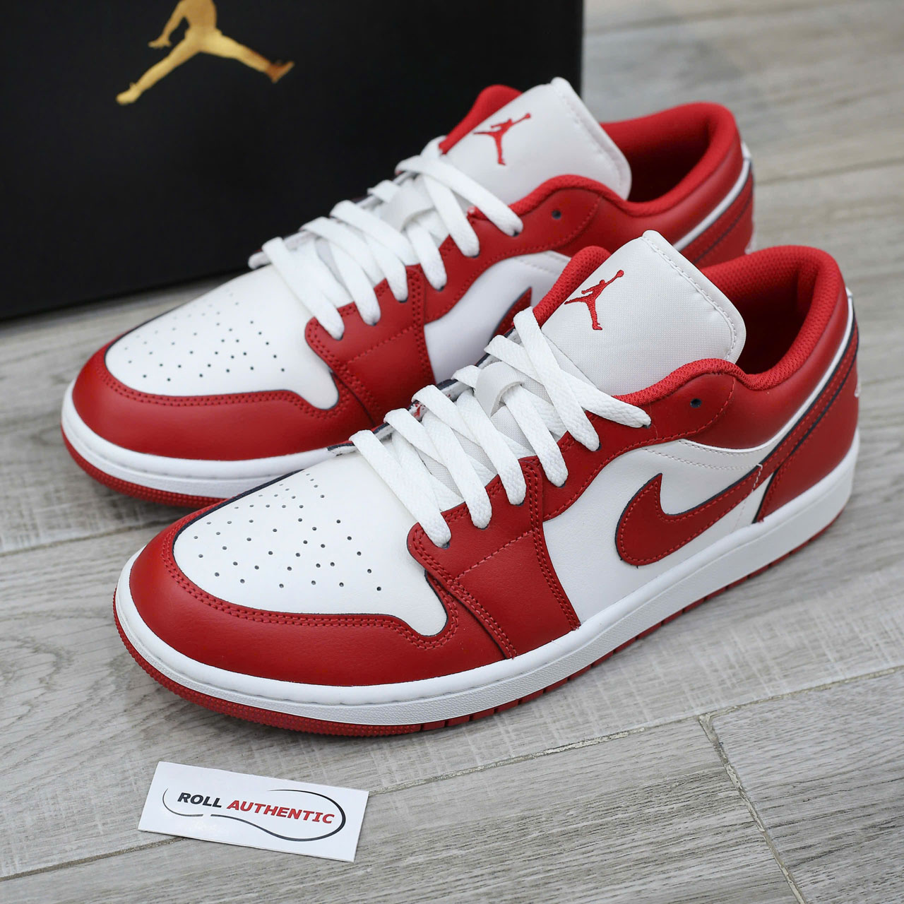 Giày Nike Air Jordan 1 Low Gym Red White Real