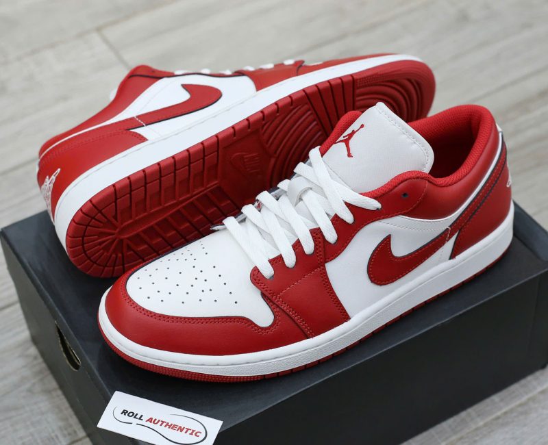 Giày Nike Air Jordan 1 Low Gym Red White Real