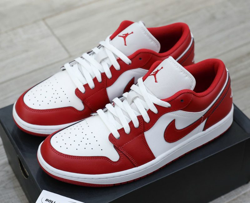 Giày Nike Air Jordan 1 Low Gym Red White Real