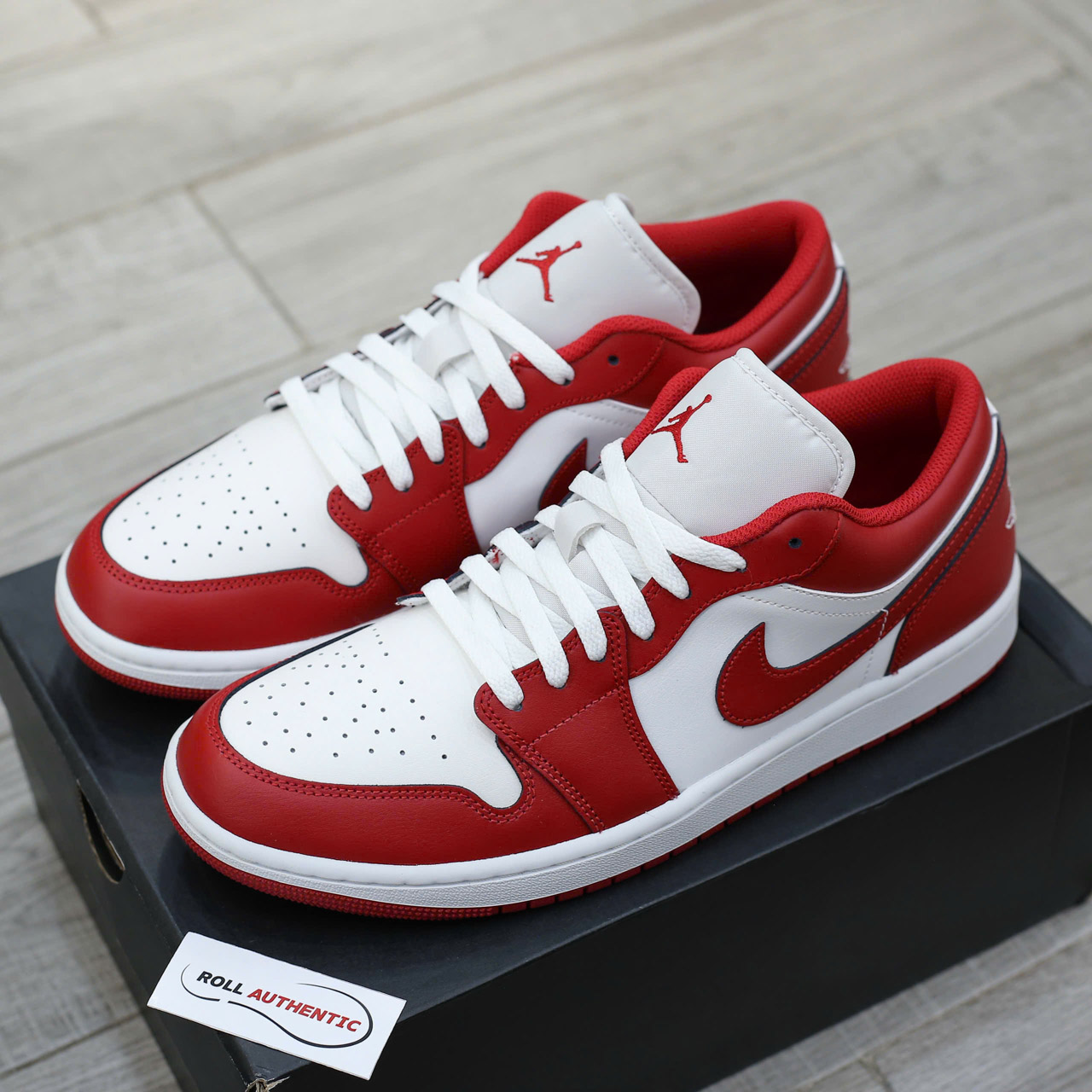 Giày Nike Air Jordan 1 Low Gym Red White Real