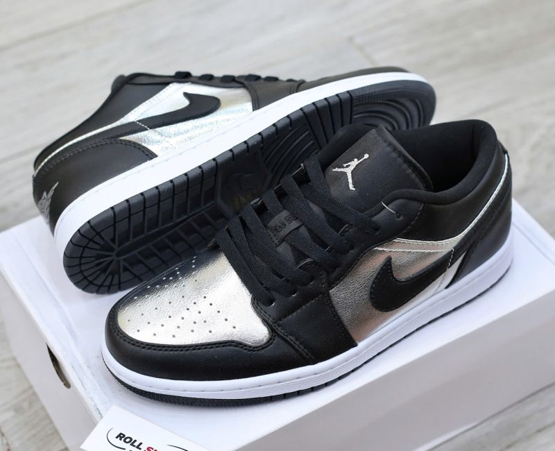 Giày Nike Air Jordan 1 Low SE Black Metallic Silver Best Quality