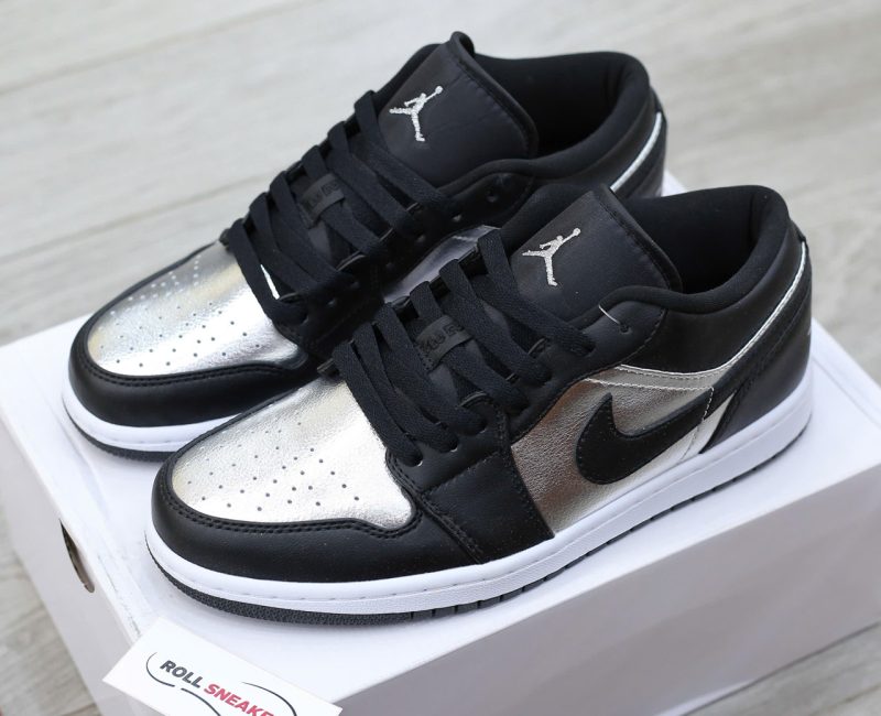 Giày Nike Air Jordan 1 Low SE Black Metallic Silver Best Quality