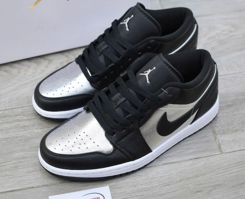 Giày Nike Air Jordan 1 Low SE Black Metallic Silver Best Quality